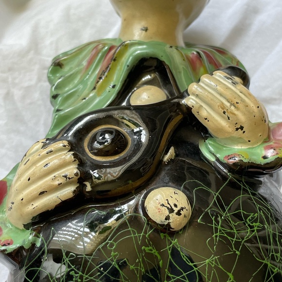 Vintage Clown Bank. Redware. - Picture 7 of 14